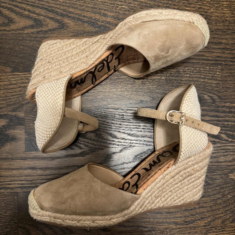 Sam edelman harmony espadrille wedge in taupe